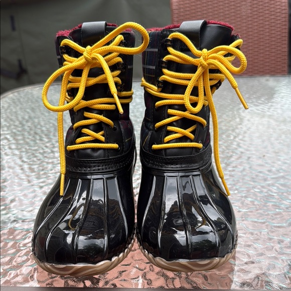 Hilfiger Plaid and Black Duck Boots - Picture 2 of 8